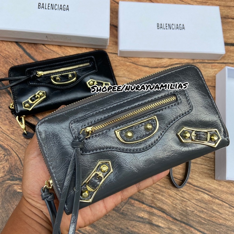 Dompet wanita Balenciaga Edge free box premium Quality Wallet branded dompet panjang wanita