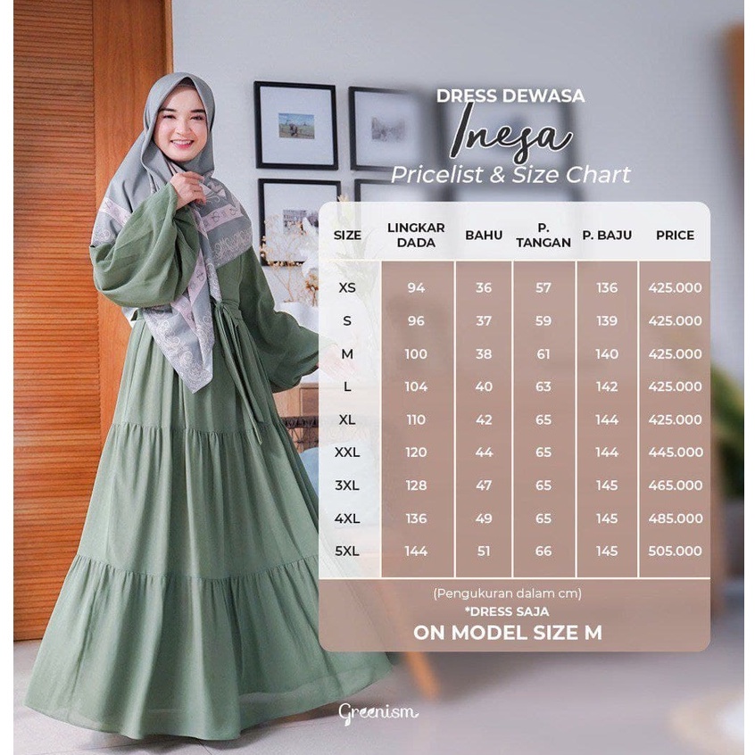 Greenism Sarimbit Raya INESA &amp; IHSAN (Mocca) Quality Premium Syari'i - Set Family