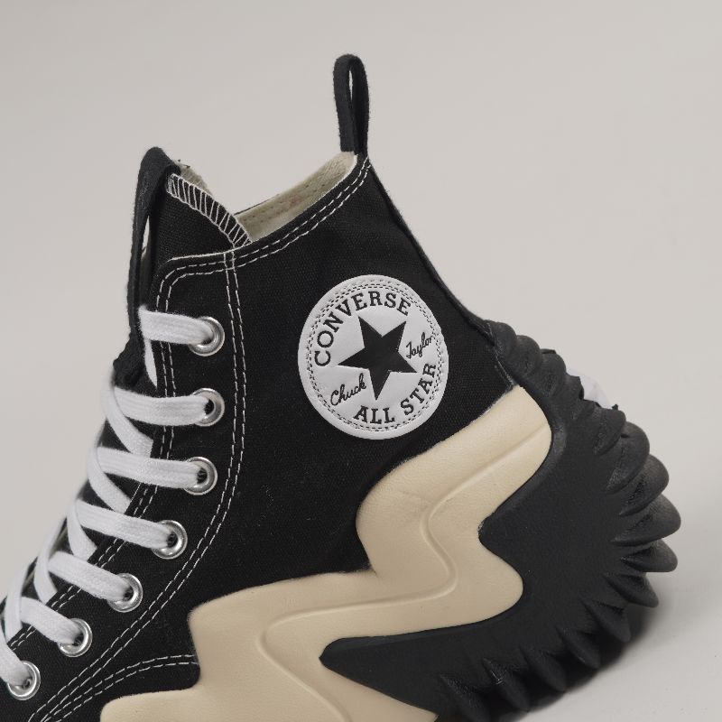 Converse Run Star Montion Canvas Platform Black White