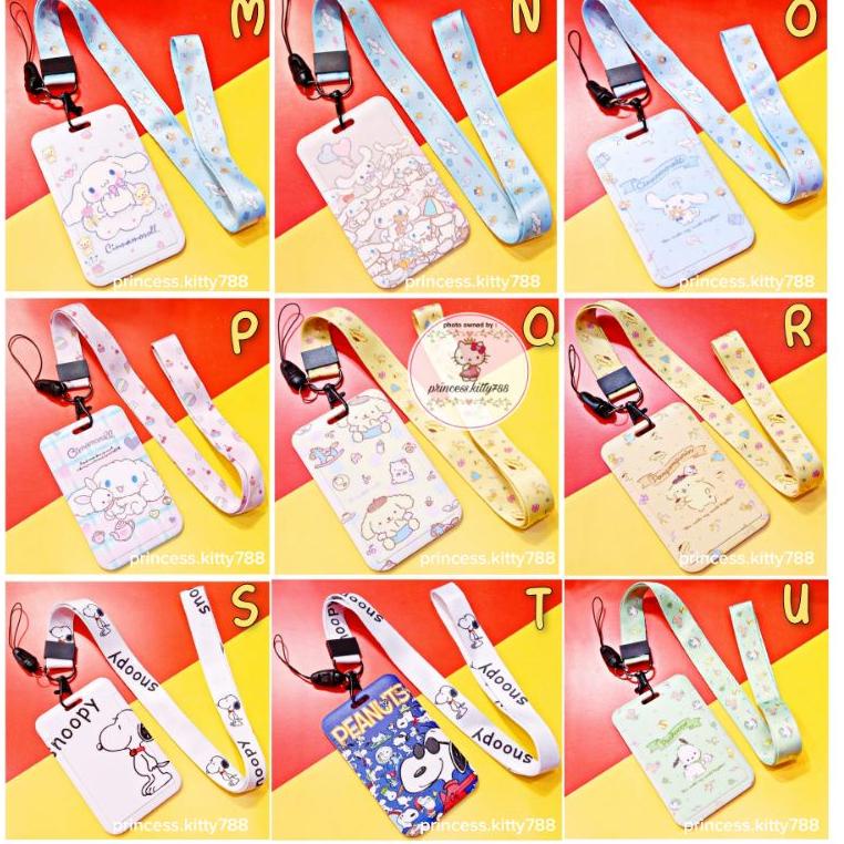 

[KODE LEK0T] GANTUNGAN ID CARD / NAME TAG TALI PANJANG LANYARD / ID CARD HOLDER / TEMPAT TANDA PENGENAL TALI LEHER KARAKTER HELLO KITTY MELODY CINNAMOROLL POMPURIN POCHACCO SNOOPY DORAEMON