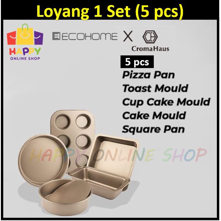 Ecohome Loyang Cromahaus Baking Pan Isi 5 Pcs