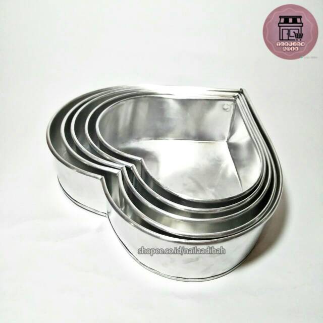 Loyang waru love cetakan kue tart