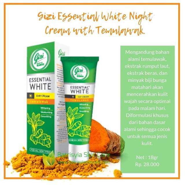

Gizi Essential White with Temulawak Night Cream