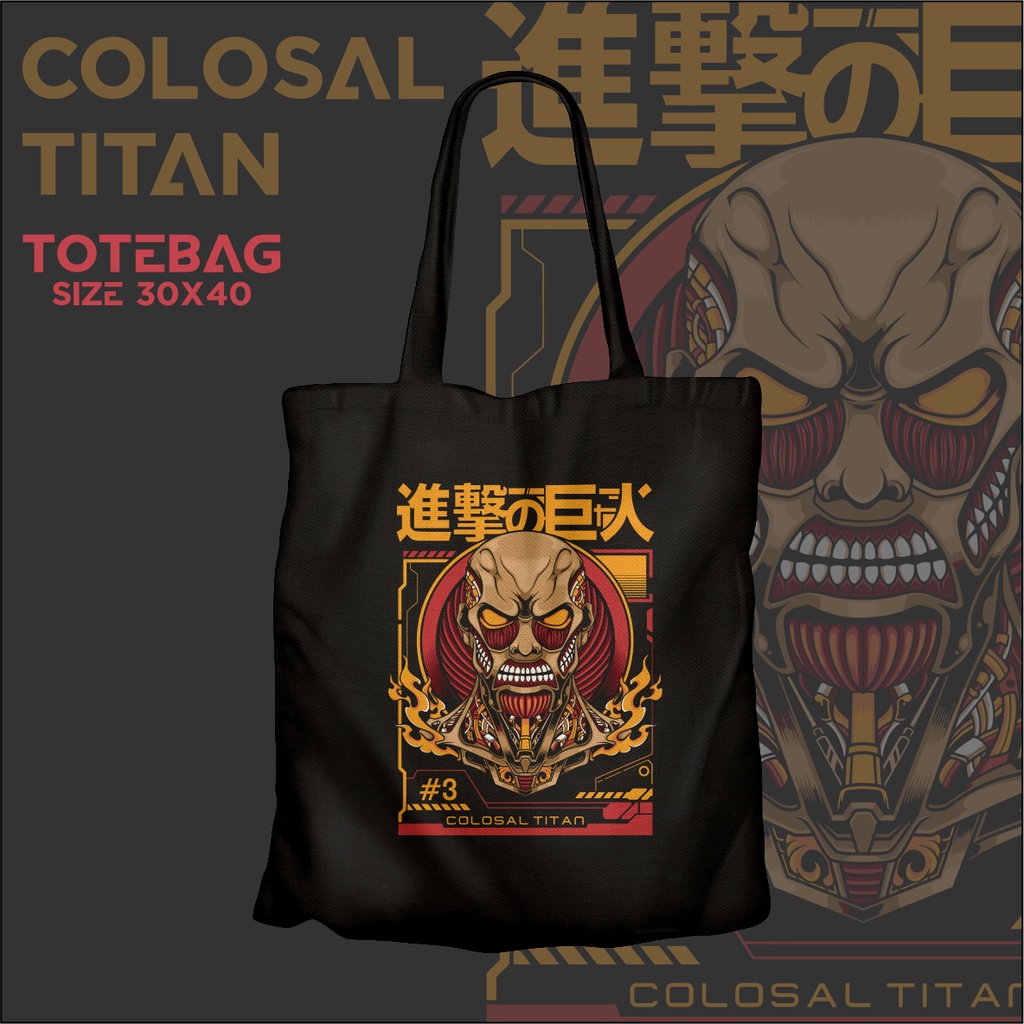 TERBARU !! Totebag anime attack on titan !! Colosal titan 02