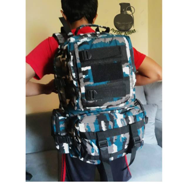 Tas Punggung Loreng Angkatan Laut - Ransel TNI-AL - Tas Lebanon Army