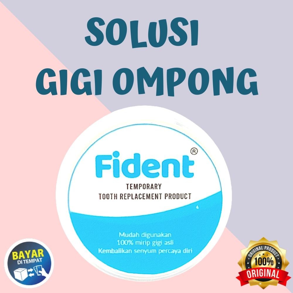 NEW Fident Gigi Palsu / Penambal Gigi Untuk Gigi Ompong / Gigi Bolong / Gigi Berlubang 100% Ori