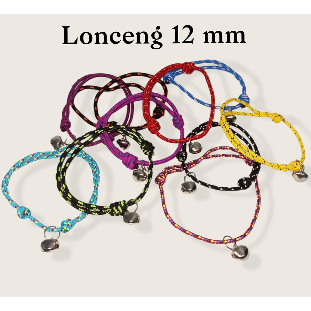 kalung kucing /kalung perusik /kelinci/ kalung anjing tali prusik 3mm bell / lonceng TERMURAH-3