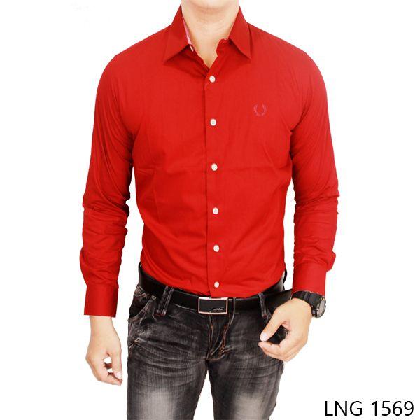 Formal Shirt For Mens Katun Merah LNG 1569