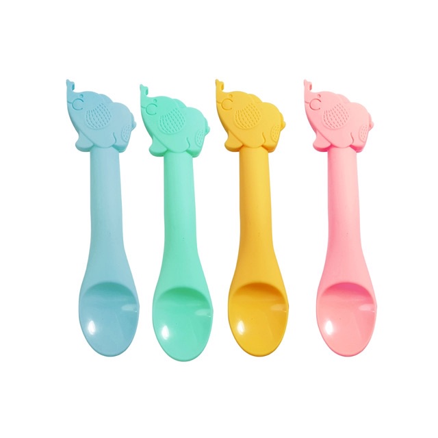 Little Giant Character Silicone Spoon Elephant and Lion