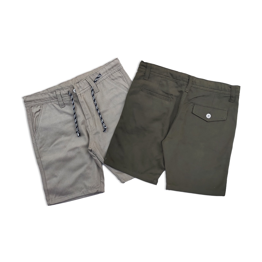 Celana Chino Pria Pendek Katun Boardshort Diatas Lutut Ukuran 28-33  Celana Pendek Pria Army Krem Celana Santai