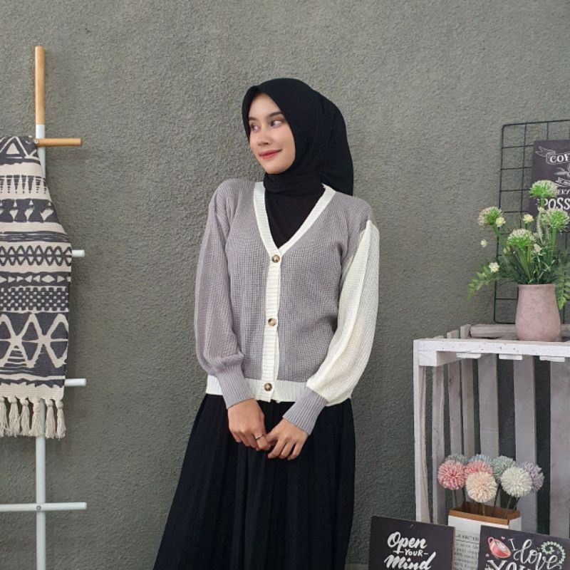 CARDIGAN RAJUT, KARDIGAN RAJUT, CARDI BALON, KARDI BALON