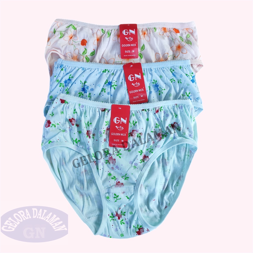 6 Pcs Celana Dalam Wanita Pakaian Dalam Dalaman Perempuan Motif Bunga