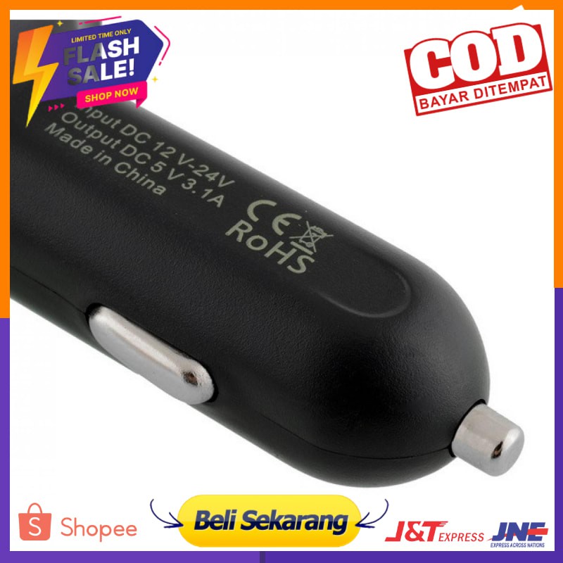 Car Charger Mobil Dual USB  with LED Display / Cas HP hANDPHONE Di Mobil- EC2