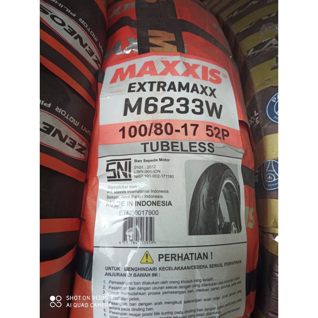 Ban Luar Maxxis Extramaxx Tubles Ring 17 Uk 110/70 120/70 130/70 140/70