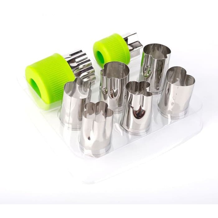 Stainless Steel Vegetables Fruit Slicer - Cartoon Styling (8pcs)