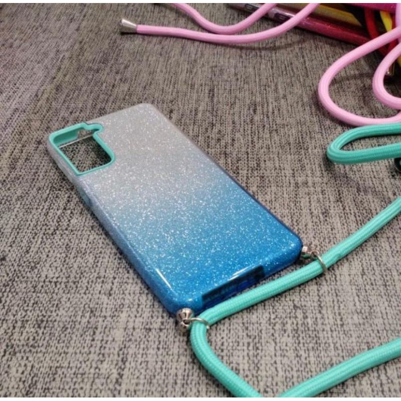 Case Tali Nagita Samsung Galaxy S21 S21 Plus S21 Ultra Lanyard Glitter Gantungan