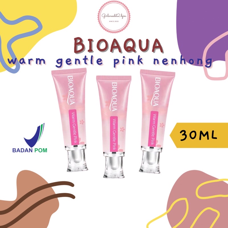 GIRLSNEEDDBJM -【BPOM】BIOAQUA Warm Gentle Pink Nenhong Cream 30g pemerah bibir puting Krim Pemutih Ke