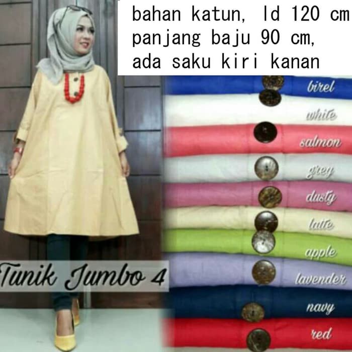 Baju Jumbo - Tunik Jumbo - Tunik Jumbo 4 Baju Kerja - Baju Big Size