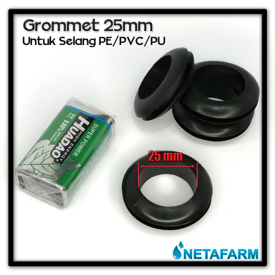 Grommet 25 mm Untuk Selang PE, PU, PVC ( Satuan )