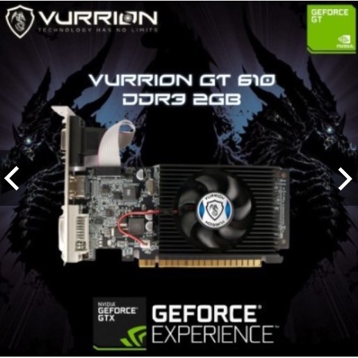 VGA VURRION GT 610 2GB DDR3 64 BIT GARANSI 2 TAHUN