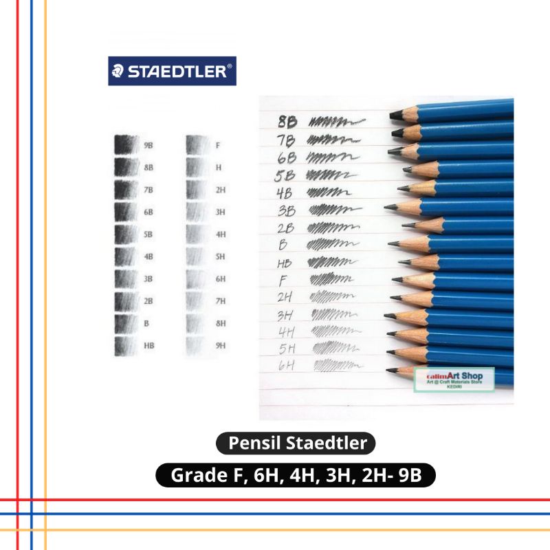 Pensil Gambar - Pensil Staedtler Grafit - Pensil Grafit Mars Lumograp