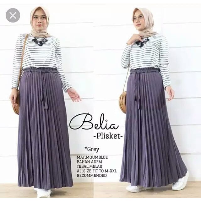 DF - Rok Plisket Premium // belia Pleated Skirt // Jersey Moumbloe Tali Lepas-2