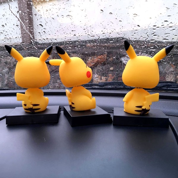 Boneka Figure Miniatur Pajangan Mobil Stand POKEMON PIKACHU Goyang Kepala Shacking Head Toy