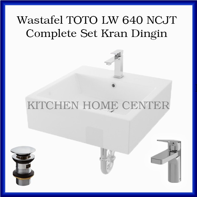 Wastafel TOTO LW 640 NCJT Complete Set Keran Dingin