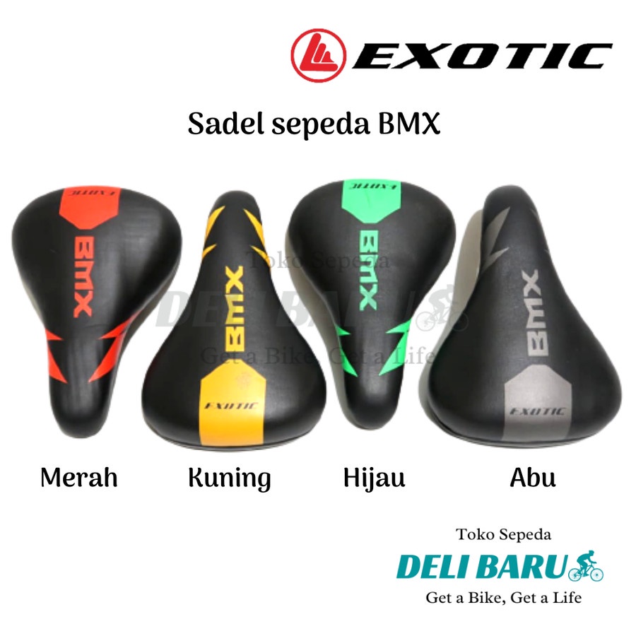 Exotic Sadel BMX jok tebal dengan tahanan bawah sepeda anak BMX - Merah