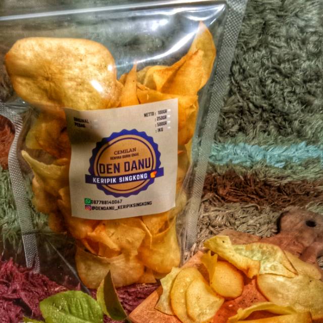 

KERIPIK SINGKONG ORIGINAL 100gr ENAK GURIH ( CEMILAN ) "DEN DANU