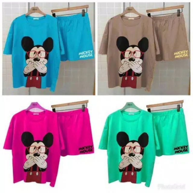 Medan Termurah Setelan anak perempuan LD 88 cm PB 55cm/Baju + celana karakter mickey