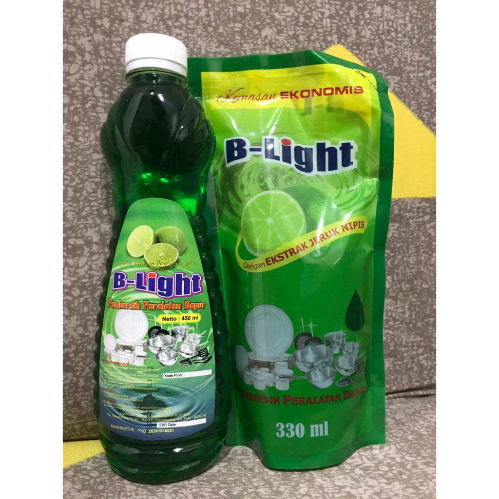 Sabun Cuci Piring Blight Botol Cair B-Light Dapur Murah Sachet Cair Liter 330ml