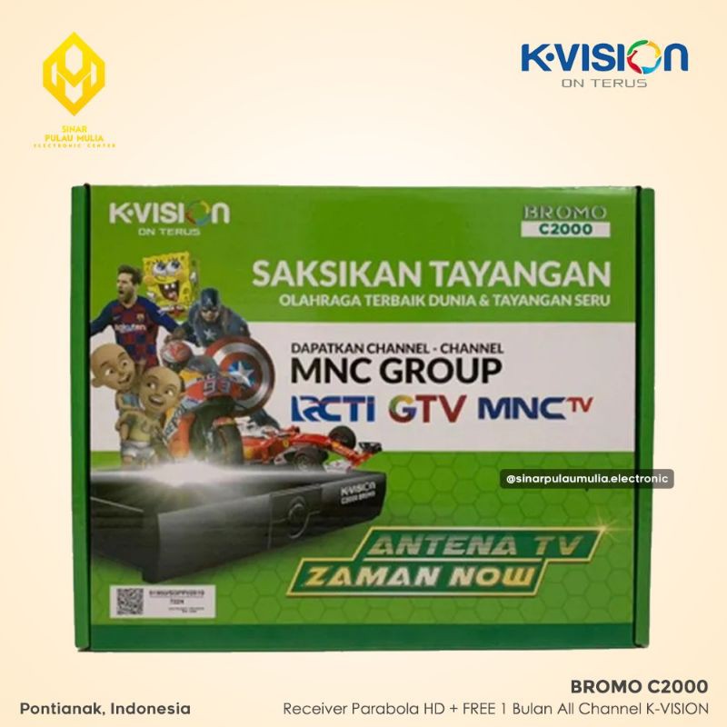 Receiver Parabola K-Vision HD [FREE 1 Bulan All Channel] - Bromo C2000 / Bromo C 2000 HD