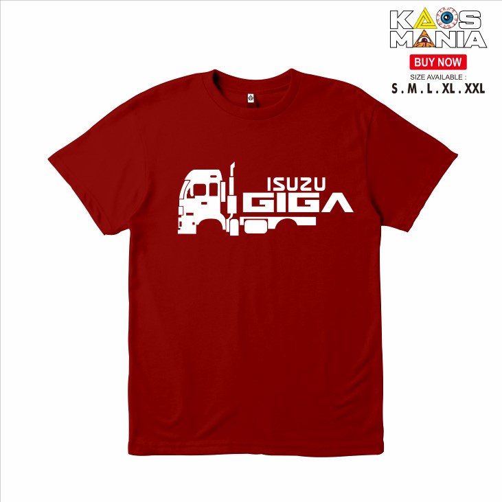 KAOS DISTRO OTOMOTIF MOBIL ISUZU GIGA SILUET 2 Baju Kaos Distro KAOS MANIA
