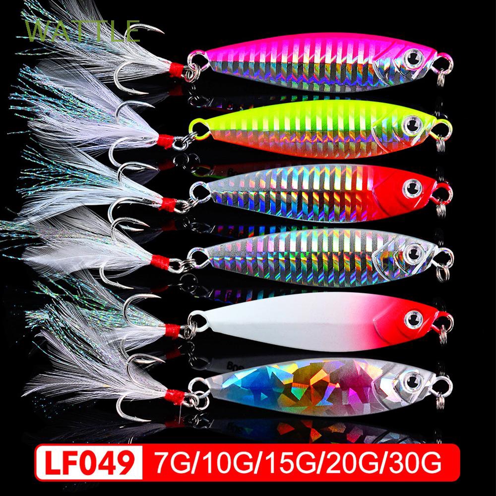 Feather Metal Fishing Lures Spinning Baits Jig Bait Lead Casting