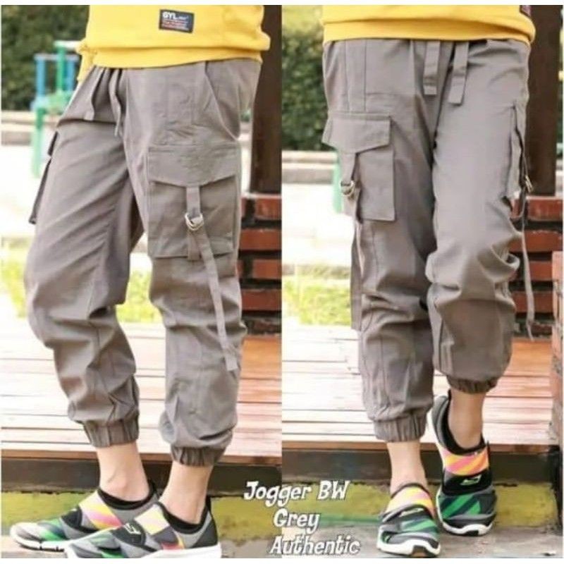 Celana Cargo Jogger Katun Twill Premium