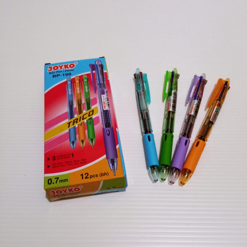 

PULPEN 3 WARNA JOYKO BP 199/PULPEN TRICO JOYKO ( 1 PCS )