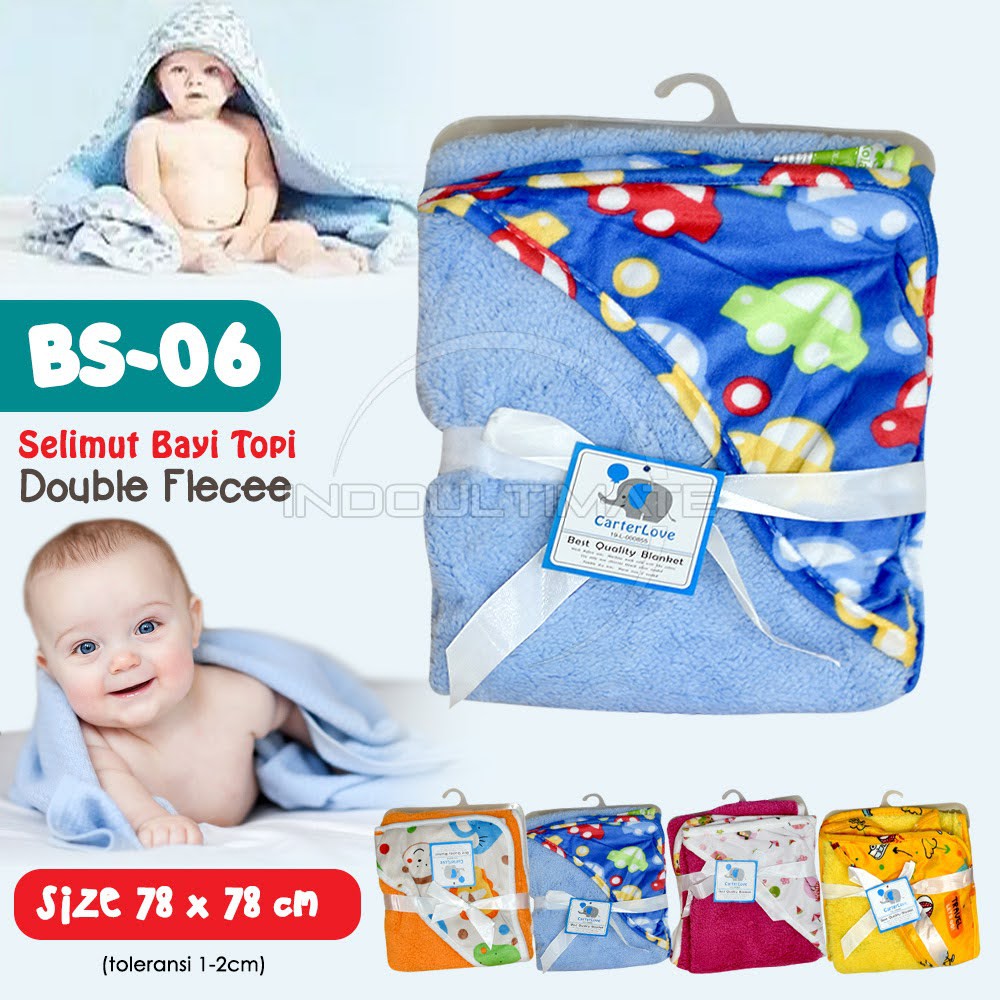 BS-06 Selimut Tidur Bayi Selimut Hoodie Hoodie Blanket Alas Tidur Bayi Hoodie Selimut Bayi Tebal