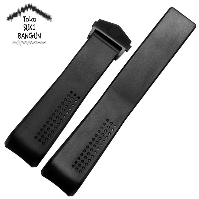 TALI JAM 20mm TAG Rubber Diving Sport Side Hole Watch Band Strap