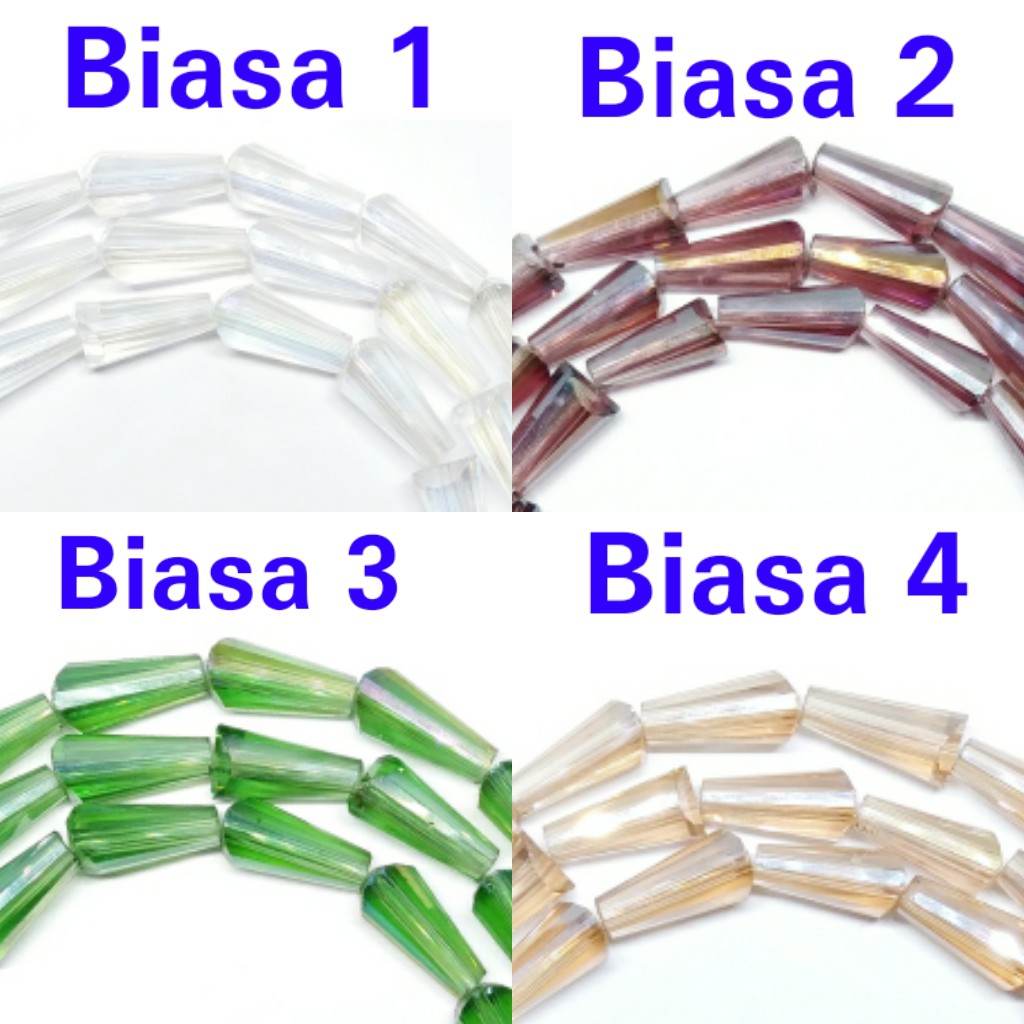 Manik / kristal lampion / tapak kuda 8mm biasa / pink / special