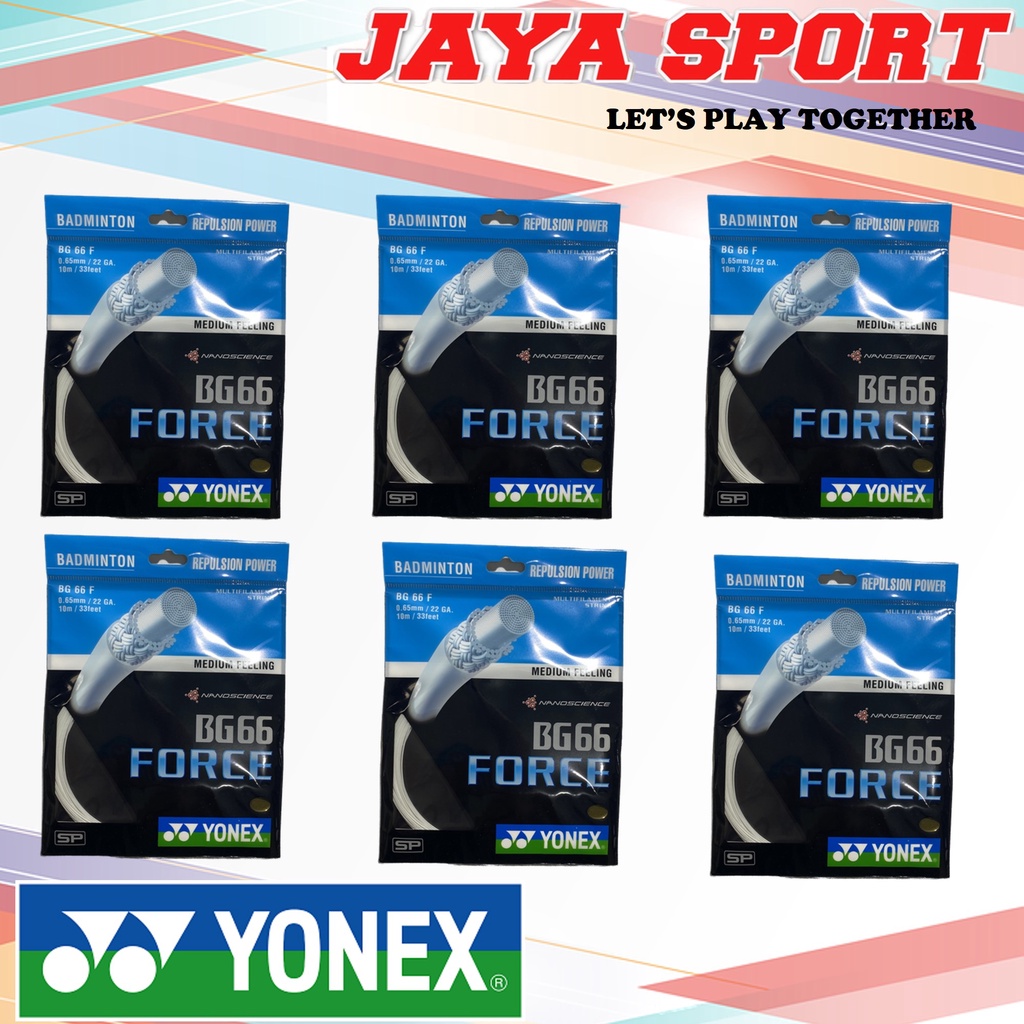 Senar Raket Badminton YONEX BG 66 Force Original SP putih