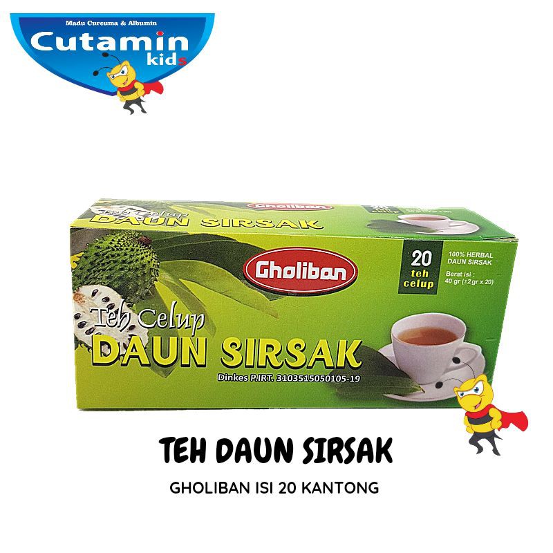 TEH DAUN SIRSAK CELUP/SEDUH GHOLIBAN