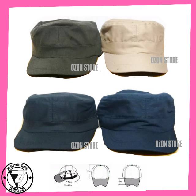 Topi Komando Polos Militer Army Murah Cream - Coklat