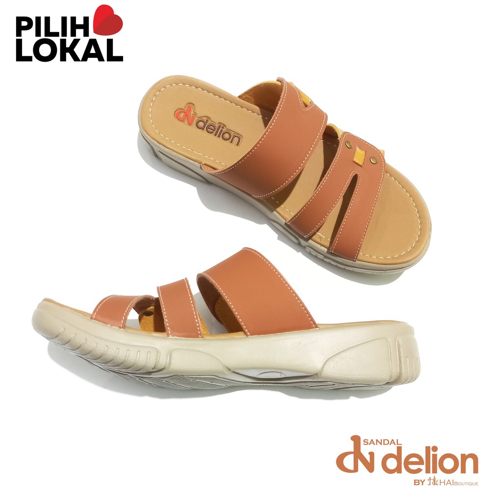 Wedges 3cm Sandal Platform Wanita Murah Casual Slip Sendal Cewek Santai Selop Original Lokal Tasik