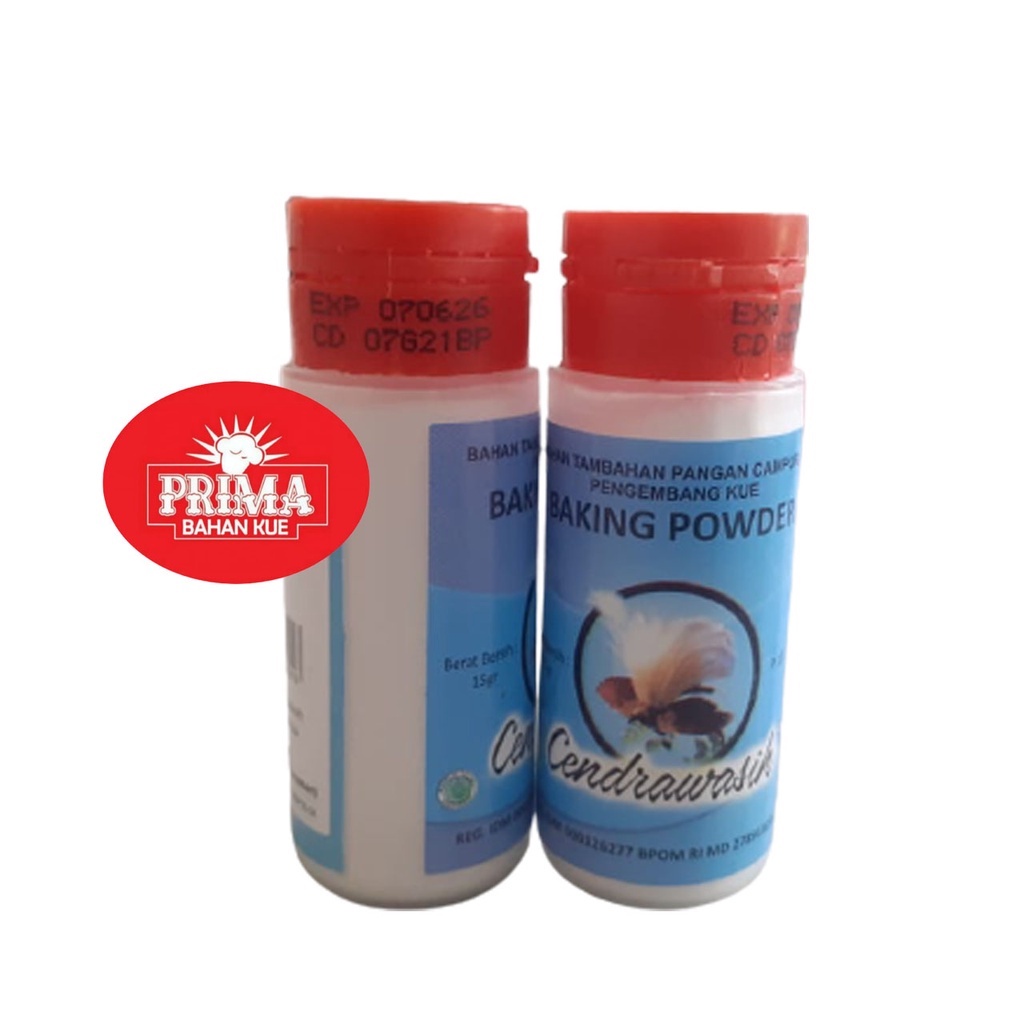 

BAKING POWDER BOTOL CENDRAWASIH 15 GR(PER 2 BOTOL)