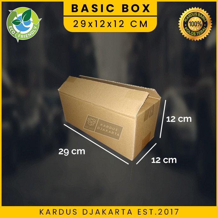 KARDUS / KARTON BOX POLOS Uk. 29x12x12 CM