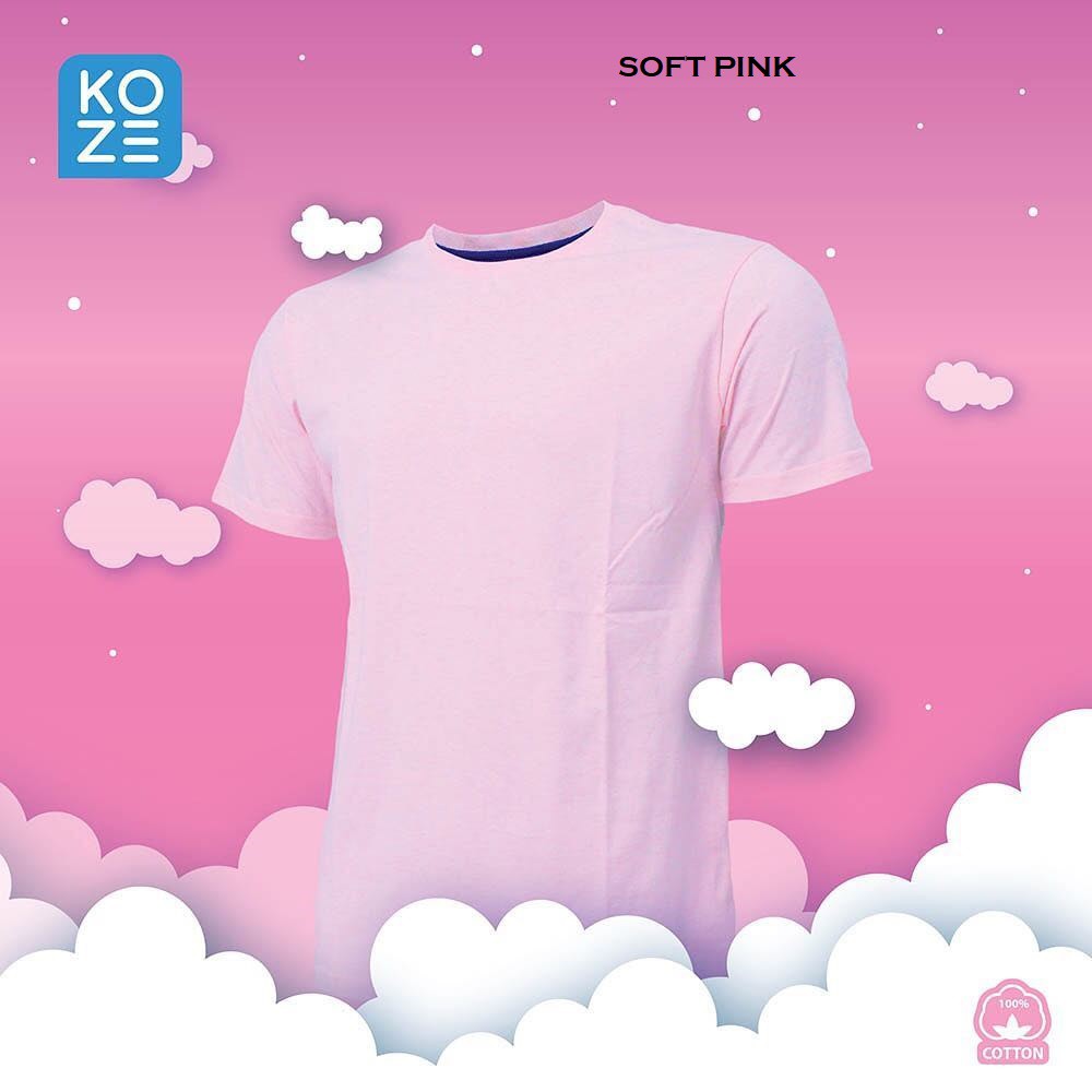 KAOS POLOS COMBES 30s KOZE SOFT PINK
