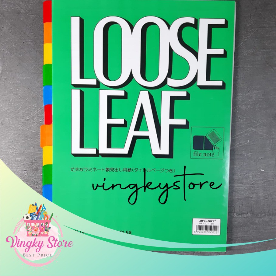 

Pembatas Isi File Binder / Pembatas Loose leaf B5-IL-12C