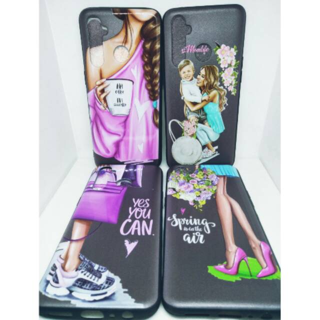 Softcase black Model Girl XIAOMI REDMI 3S/4A/4X/5A/6/7/7A/K20/K20PRO/NOTE 4X/7/ 8/ 8PRO/MI PLAY