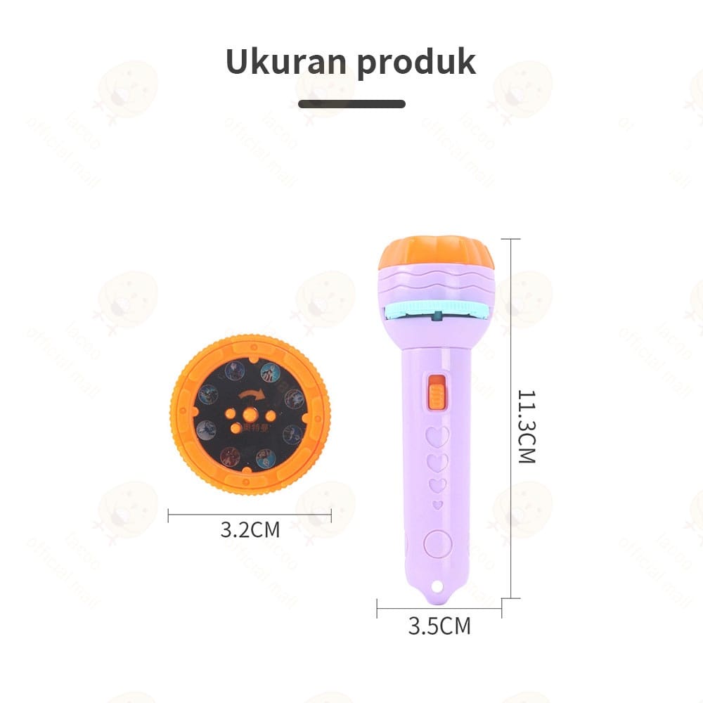 WE Mainan Proyektor Anak Senter Lampu malam 24 Gambar / Flashlight Projector Torch Lamp